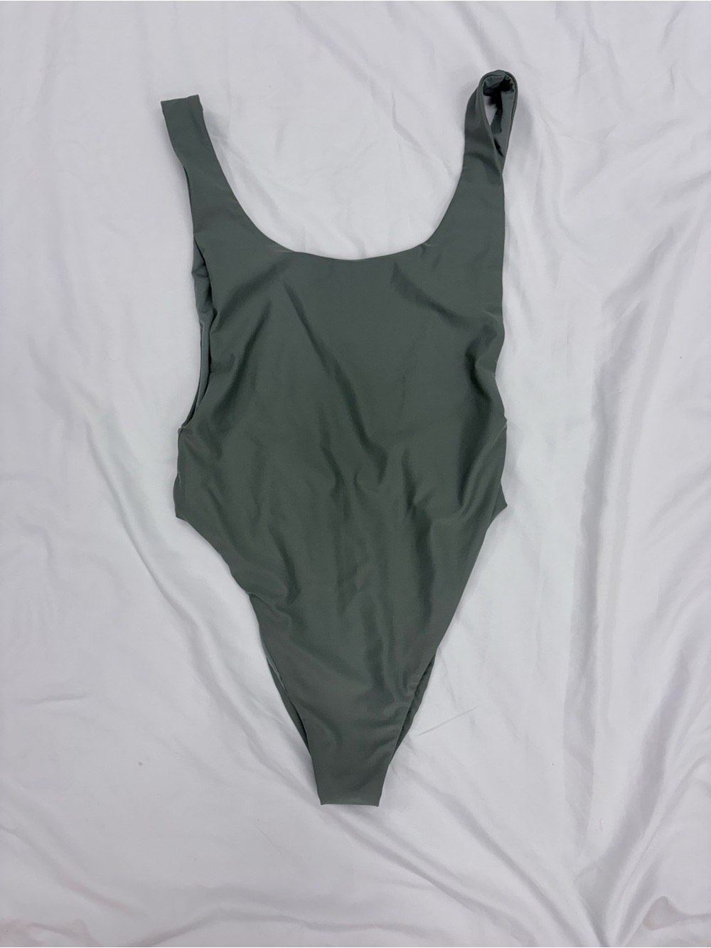 aerie Olive Green Scoop One-Piece Swimsuit